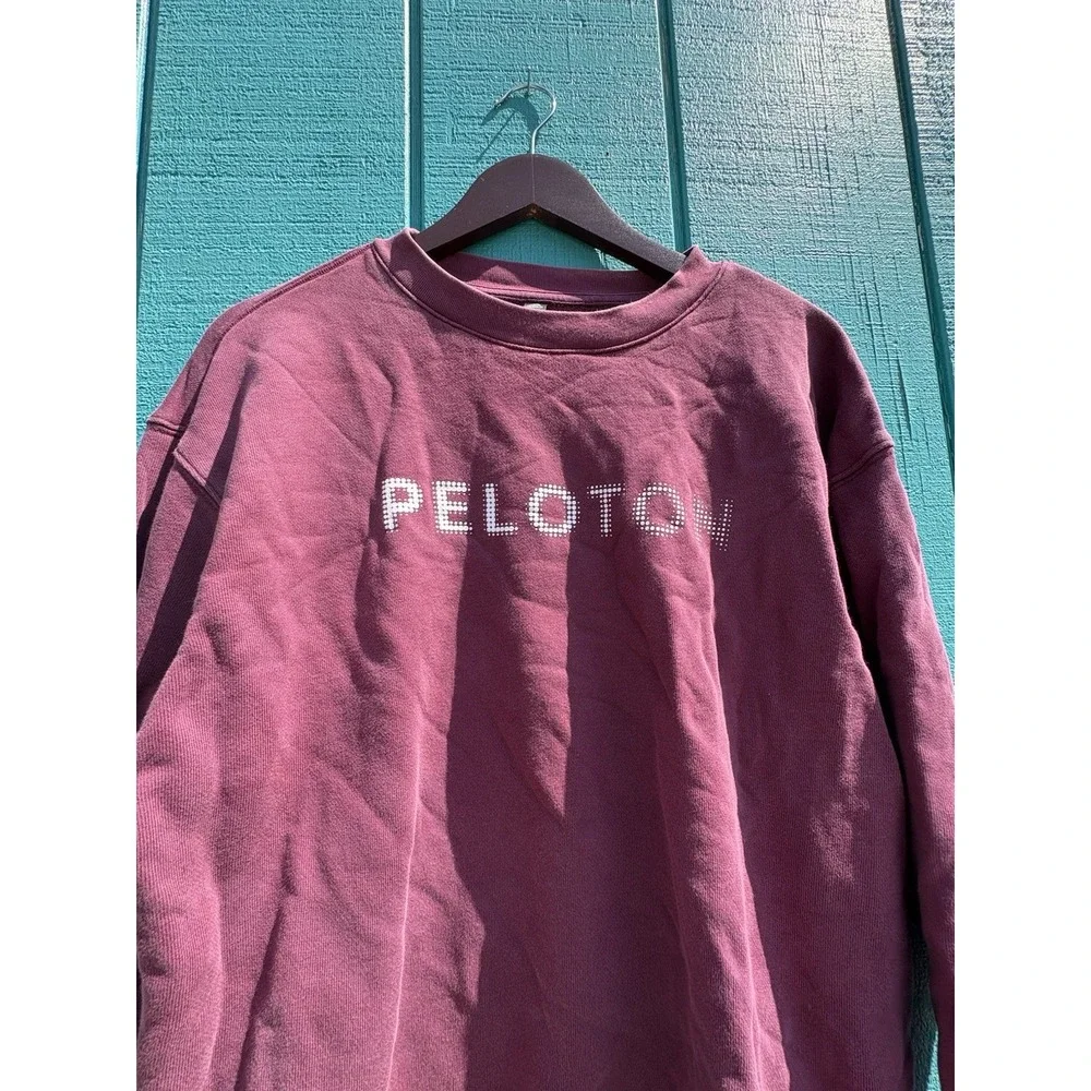 Adidas X Pelotón Adult Men's Large Knit‎ Crew Neck Burgundy Sweater